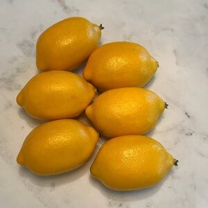 Vibrant Faux Yellow Lemon Set of 6 - Home Accents